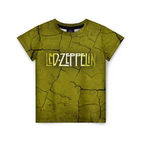 Детская футболка 3D с принтом Led Zeppelin в Екатеринбурге, 100% гипоаллергенный полиэфир | прямой крой, круглый вырез горловины, длина до линии бедер, чуть спущенное плечо, ткань немного тянется | led zeppelin | группа | джимми пейдж | джон генри бонэм | джон пол джонс | лед зепелен | лед зеппелин | роберт плант | рок