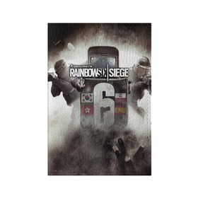 Обложка для паспорта матовая кожа с принтом Tom Clancy Rainbow Six Siege в Екатеринбурге, натуральная матовая кожа | размер 19,3 х 13,7 см; прозрачные пластиковые крепления | 6 | rainbow six | siege | война | игра | оружие | осада | шутер