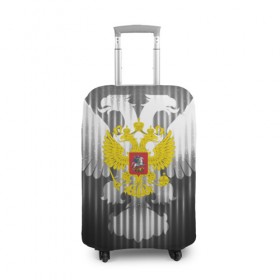 Чехол для чемодана 3D с принтом RUSSIA - Black Collection в Екатеринбурге, 86% полиэфир, 14% спандекс | двустороннее нанесение принта, прорези для ручек и колес | 