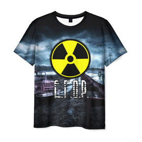 Мужская футболка 3D с принтом S.T.A.L.K.E.R. - Е.Г.О.Р. в Екатеринбурге, 100% полиэфир | прямой крой, круглый вырез горловины, длина до линии бедер | stalker | егор | егорка | имя | припять | радиация | сталкер | чернобыль