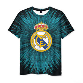 Мужская футболка 3D с принтом Real Madrid 2018 Abstract в Екатеринбурге, 100% полиэфир | прямой крой, круглый вырез горловины, длина до линии бедер | fc | real madrid | реал мадрид | спорт | спортивные | фк | футбол | футбольный клуб