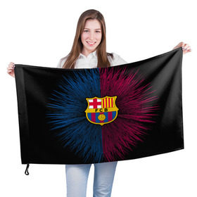 Флаг 3D с принтом FC Barca 2018 Creative uniform в Екатеринбурге, 100% полиэстер | плотность ткани — 95 г/м2, размер — 67 х 109 см. Принт наносится с одной стороны | fc | fc barcelona | fcb | барселона | спорт | спортивные | фк | футбол | футбольный клуб