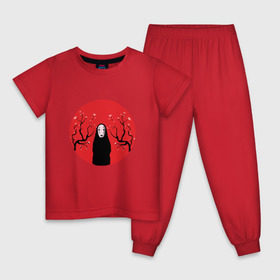 Детская пижама хлопок с принтом Унесенные призраками в Екатеринбурге, 100% хлопок |  брюки и футболка прямого кроя, без карманов, на брюках мягкая резинка на поясе и по низу штанин
 | миядзаки | тихиро | унесенных призракам