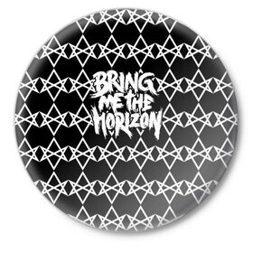 Значок с принтом Bring Me the Horizon в Екатеринбурге,  металл | круглая форма, металлическая застежка в виде булавки | bmth | bring me the horizon | альтернативный метал | альтернативный рок | бмтх | бмтш | группа | достань для меня горизонт | дэткор | метал | рок | электроник рок