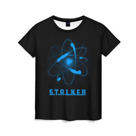 Женская футболка 3D с принтом Сталкер в Екатеринбурге, 100% полиэфир ( синтетическое хлопкоподобное полотно) | прямой крой, круглый вырез горловины, длина до линии бедер | game | stalker | игры | сталкер