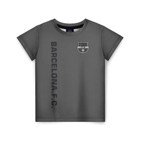 Детская футболка 3D с принтом FC Barca 2018 Vintage в Екатеринбурге, 100% гипоаллергенный полиэфир | прямой крой, круглый вырез горловины, длина до линии бедер, чуть спущенное плечо, ткань немного тянется | fc | fc barcelona | fcb | барселона | спорт | спортивные | фк | футбол | футбольный клуб
