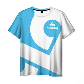 Мужская футболка 3D с принтом cs:go - Cloud 9 (2018 Style) в Екатеринбурге, 100% полиэфир | прямой крой, круглый вырез горловины, длина до линии бедер | Тематика изображения на принте: 0x000000123 | 9 | cloud9 | csgo | клауд | кс го