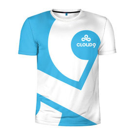 Мужская футболка 3D спортивная с принтом cs:go - Cloud 9 (2018 Style) в Екатеринбурге, 100% полиэстер с улучшенными характеристиками | приталенный силуэт, круглая горловина, широкие плечи, сужается к линии бедра | 0x000000123 | 9 | cloud9 | csgo | клауд | кс го