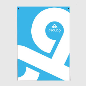 Постер с принтом cs:go - Cloud 9 (2018 Style) в Екатеринбурге, 100% бумага
 | бумага, плотность 150 мг. Матовая, но за счет высокого коэффициента гладкости имеет небольшой блеск и дает на свету блики, но в отличии от глянцевой бумаги не покрыта лаком | Тематика изображения на принте: 0x000000123 | 9 | cloud9 | csgo | клауд | кс го