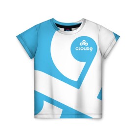 Детская футболка 3D с принтом cs:go - Cloud 9 (2018 Style) в Екатеринбурге, 100% гипоаллергенный полиэфир | прямой крой, круглый вырез горловины, длина до линии бедер, чуть спущенное плечо, ткань немного тянется | 0x000000123 | 9 | cloud9 | csgo | клауд | кс го