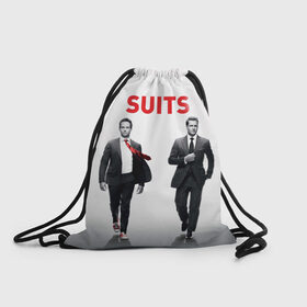 Рюкзак-мешок 3D с принтом Suits в Екатеринбурге, 100% полиэстер | плотность ткани — 200 г/м2, размер — 35 х 45 см; лямки — толстые шнурки, застежка на шнуровке, без карманов и подкладки | Тематика изображения на принте: suits | форс мажоры