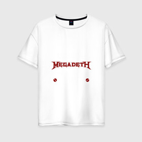 Женская футболка хлопок Oversize с принтом Я прост хочу слушать Megadeth в Екатеринбурге, 100% хлопок | свободный крой, круглый ворот, спущенный рукав, длина до линии бедер
 | megadet | megadeth | дирк вербурен | дэвид эллефсон | дэйв мастейн | кико лоурейро | мегадет