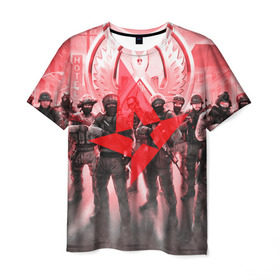 Мужская футболка 3D с принтом CS GO Astralis team в Екатеринбурге, 100% полиэфир | прямой крой, круглый вырез горловины, длина до линии бедер | astralis | counter strike | cs | cs go | global | go.offensive | шутер