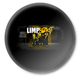 Значок с принтом Группа Limp Bizkit в Екатеринбурге,  металл | круглая форма, металлическая застежка в виде булавки | Тематика изображения на принте: 