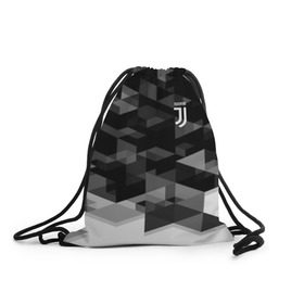 Рюкзак-мешок 3D с принтом Juventus 2018 Geometry Sport в Екатеринбурге, 100% полиэстер | плотность ткани — 200 г/м2, размер — 35 х 45 см; лямки — толстые шнурки, застежка на шнуровке, без карманов и подкладки | Тематика изображения на принте: fc | juventus | спорт | спортивные | фк | футбол | футбольный клуб | ювентус