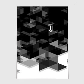 Постер с принтом JUVENTUS GEOMETRY SPORT в Екатеринбурге, 100% бумага
 | бумага, плотность 150 мг. Матовая, но за счет высокого коэффициента гладкости имеет небольшой блеск и дает на свету блики, но в отличии от глянцевой бумаги не покрыта лаком | fc | juventus | спорт | спортивные | фк | футбол | футбольный клуб | ювентус