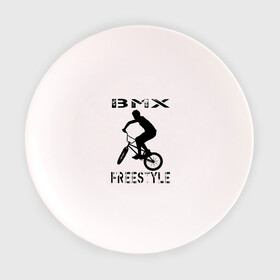 Тарелка 3D с принтом BMX FreeStyle в Екатеринбурге, фарфор | диаметр - 210 мм
диаметр для нанесения принта - 120 мм | Тематика изображения на принте: bmx | freestyle | велик | велосипед | трюки | экстрим