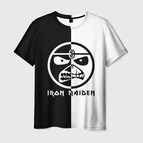 Мужская футболка 3D с принтом Iron Maiden в Екатеринбурге, 100% полиэфир | прямой крой, круглый вырез горловины, длина до линии бедер | Тематика изображения на принте: 