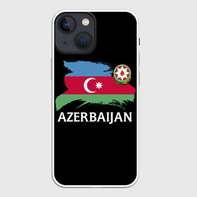Чехол для iPhone 13 mini с принтом Азербайджан в Екатеринбурге,  |  | azerbaijan | azerbaycan | baku | sssr | азербайджан | азербайджанская | азия | айзербайджан | баку | карта | мусульмане | народ | республика | советский союз | ссср | страна | флаг