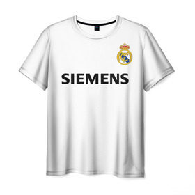 Мужская футболка 3D с принтом Zidane ретро в Екатеринбурге, 100% полиэфир | прямой крой, круглый вырез горловины, длина до линии бедер | Тематика изображения на принте: champions | league | madrid | real | retro | spain | zidane | zinedine | зидан | зинедин | лига | мадрид | реал | ретро | чемпионов