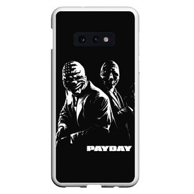 Чехол для Samsung S10E с принтом Payday в Екатеринбурге, Силикон | Область печати: задняя сторона чехла, без боковых панелей | chains | dallas | heist | hoxton | payday | the heist | wolf | банк | грабители | мафиози | мафия | наемники | ограбление