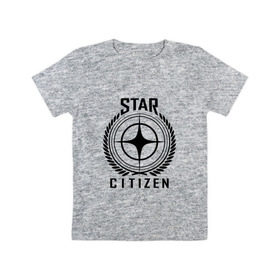 Детская футболка хлопок с принтом Star Citizen в Екатеринбурге, 100% хлопок | круглый вырез горловины, полуприлегающий силуэт, длина до линии бедер | Тематика изображения на принте: игра | космический | космос | симулятор