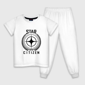 Детская пижама хлопок с принтом Star Citizen в Екатеринбурге, 100% хлопок |  брюки и футболка прямого кроя, без карманов, на брюках мягкая резинка на поясе и по низу штанин
 | игра | космический | космос | симулятор