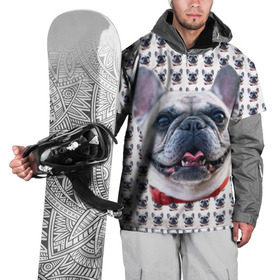 Накидка на куртку 3D с принтом Французский бульдог в Екатеринбурге, 100% полиэстер |  | Тематика изображения на принте: бульдог | бульдожка | пес | песик | собака | французский бульдог