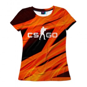Женская футболка 3D с принтом CS GO - Вой в Екатеринбурге, 100% полиэфир ( синтетическое хлопкоподобное полотно) | прямой крой, круглый вырез горловины, длина до линии бедер | counter strike | global | offensive