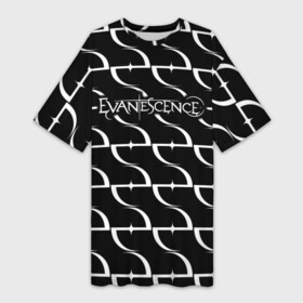 Платье-футболка 3D с принтом Evanescence в Екатеринбурге,  |  | evanescence | альтернативный | готик | группа | джен маджура | исчезновение | метал | ню | рок | тим маккорд | трой маклоухорн | уилл хант | хард | эванесенс | эми ли