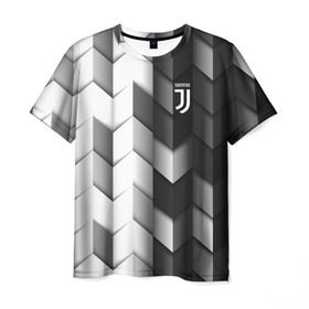 Мужская футболка 3D с принтом Juventus 2018 Geometry Sport в Екатеринбурге, 100% полиэфир | прямой крой, круглый вырез горловины, длина до линии бедер | fc | juventus | спорт | спортивные | фк | футбол | футбольный клуб | ювентус