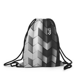 Рюкзак-мешок 3D с принтом Juventus 2018 Geometry Sport в Екатеринбурге, 100% полиэстер | плотность ткани — 200 г/м2, размер — 35 х 45 см; лямки — толстые шнурки, застежка на шнуровке, без карманов и подкладки | fc | juventus | спорт | спортивные | фк | футбол | футбольный клуб | ювентус