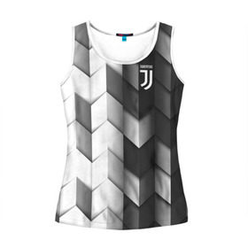 Женская майка 3D с принтом Juventus 2018 Geometry Sport в Екатеринбурге, 100% полиэстер | круглая горловина, прямой силуэт, длина до линии бедра | Тематика изображения на принте: fc | juventus | спорт | спортивные | фк | футбол | футбольный клуб | ювентус