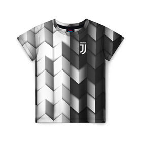 Детская футболка 3D с принтом Juventus 2018 Geometry Sport в Екатеринбурге, 100% гипоаллергенный полиэфир | прямой крой, круглый вырез горловины, длина до линии бедер, чуть спущенное плечо, ткань немного тянется | fc | juventus | спорт | спортивные | фк | футбол | футбольный клуб | ювентус
