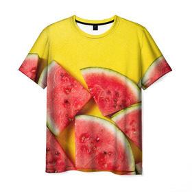 Мужская футболка 3D с принтом арбуз в Екатеринбурге, 100% полиэфир | прямой крой, круглый вырез горловины, длина до линии бедер | Тематика изображения на принте: berry | food | fruit | health | rest | summer | vegan | vegetarianism | vitamins | watermelon | арбуз | веган | вегетарианство | витамины | еда | здоровье | лето | отдых | фрукты | ягода