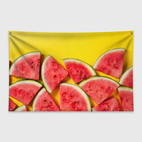 Флаг-баннер с принтом арбуз в Екатеринбурге, 100% полиэстер | размер 67 х 109 см, плотность ткани — 95 г/м2; по краям флага есть четыре люверса для крепления | berry | food | fruit | health | rest | summer | vegan | vegetarianism | vitamins | watermelon | арбуз | веган | вегетарианство | витамины | еда | здоровье | лето | отдых | фрукты | ягода