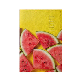 Обложка для паспорта матовая кожа с принтом арбуз в Екатеринбурге, натуральная матовая кожа | размер 19,3 х 13,7 см; прозрачные пластиковые крепления | berry | food | fruit | health | rest | summer | vegan | vegetarianism | vitamins | watermelon | арбуз | веган | вегетарианство | витамины | еда | здоровье | лето | отдых | фрукты | ягода