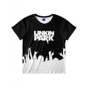 Детская футболка 3D с принтом Linkin Park в Екатеринбурге, 100% гипоаллергенный полиэфир | прямой крой, круглый вырез горловины, длина до линии бедер, чуть спущенное плечо, ткань немного тянется | bennington | chester | linkin park | альтернативный | беннингтон | группа | ленкин | линкин | майк | метал | музыкант | ню | нюметал | парк | певец | рок | рэп | честер | электроник