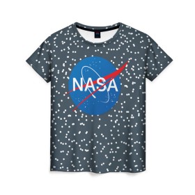 Женская футболка 3D с принтом NASA в Екатеринбурге, 100% полиэфир ( синтетическое хлопкоподобное полотно) | прямой крой, круглый вырез горловины, длина до линии бедер | nasa | star | звезды | космос | наса