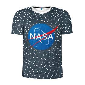 Мужская футболка 3D спортивная с принтом NASA в Екатеринбурге, 100% полиэстер с улучшенными характеристиками | приталенный силуэт, круглая горловина, широкие плечи, сужается к линии бедра | nasa | star | звезды | космос | наса
