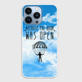 Чехол для iPhone 13 Pro с принтом skydive в Екатеринбурге,  |  | adrenaline | base jumping | extreme | jump | parachute | sky | skydive | адреналин | бейс | бейсджампинг | высота | небо | облака | парашют | полет | прыжок | риск | самолет | свобода | экстрим