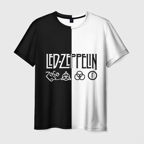 Мужская футболка 3D с принтом Led Zeppelin в Екатеринбурге, 100% полиэфир | прямой крой, круглый вырез горловины, длина до линии бедер | led | led zeppelin | блюз | группа | джимми пейдж | джон генри бонэм | джон пол джонс | лед зепелен | лед зеппелин | метал | роберт плант | рок | тяжелый | фолк | хард | хардрок | хеви | хевиметал
