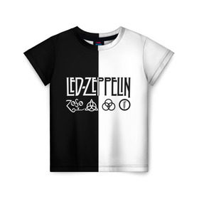 Детская футболка 3D с принтом Led Zeppelin в Екатеринбурге, 100% гипоаллергенный полиэфир | прямой крой, круглый вырез горловины, длина до линии бедер, чуть спущенное плечо, ткань немного тянется | Тематика изображения на принте: led | led zeppelin | блюз | группа | джимми пейдж | джон генри бонэм | джон пол джонс | лед зепелен | лед зеппелин | метал | роберт плант | рок | тяжелый | фолк | хард | хардрок | хеви | хевиметал