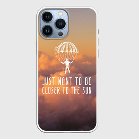 Чехол для iPhone 13 Pro Max с принтом skydive в Екатеринбурге,  |  | adrenaline | base jumping | extreme | jump | parachute | sky | skydive | адреналин | бейс | бейсджампинг | высота | небо | облака | парашют | полет | прыжок | риск | самолет | свобода | экстрим