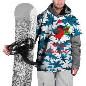 Накидка на куртку 3D с принтом Снегирь в Екатеринбурге, 100% полиэстер |  | Тематика изображения на принте: 
