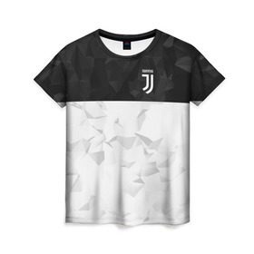 Женская футболка 3D с принтом Juventus 2018 Black and White в Екатеринбурге, 100% полиэфир ( синтетическое хлопкоподобное полотно) | прямой крой, круглый вырез горловины, длина до линии бедер | fc | juventus | спорт | спортивные | фк | футбол | футбольный клуб | ювентус