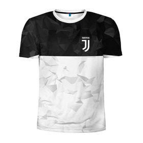 Мужская футболка 3D спортивная с принтом Juventus 2018 Black and White в Екатеринбурге, 100% полиэстер с улучшенными характеристиками | приталенный силуэт, круглая горловина, широкие плечи, сужается к линии бедра | Тематика изображения на принте: fc | juventus | спорт | спортивные | фк | футбол | футбольный клуб | ювентус