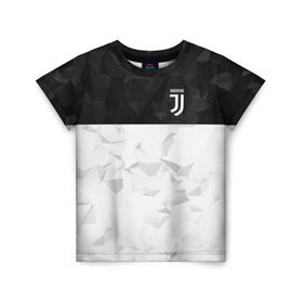 Детская футболка 3D с принтом Juventus 2018 Black and White в Екатеринбурге, 100% гипоаллергенный полиэфир | прямой крой, круглый вырез горловины, длина до линии бедер, чуть спущенное плечо, ткань немного тянется | fc | juventus | спорт | спортивные | фк | футбол | футбольный клуб | ювентус