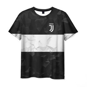 Мужская футболка 3D с принтом Juventus 2018 White Line в Екатеринбурге, 100% полиэфир | прямой крой, круглый вырез горловины, длина до линии бедер | fc | juventus | спорт | спортивные | фк | футбол | футбольный клуб | ювентус