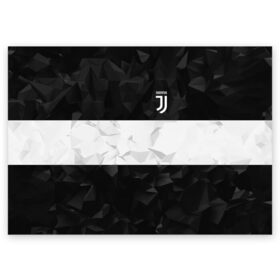 Поздравительная открытка с принтом Juventus White Line в Екатеринбурге, 100% бумага | плотность бумаги 280 г/м2, матовая, на обратной стороне линовка и место для марки
 | fc | juventus | спорт | спортивные | фк | футбол | футбольный клуб | ювентус